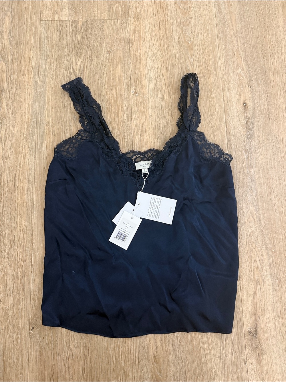 NWT Cami NYC Fernanda Silk Camisole in Navy Small